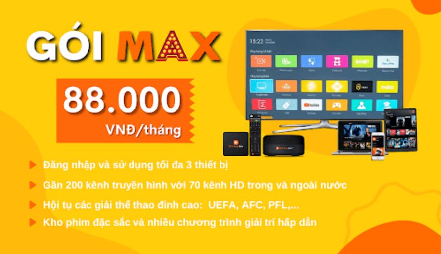 Gói max fpt play Gói max fpt play