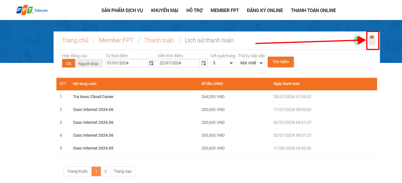 Nhận hoá đơn bằng phương thức qua Gmail