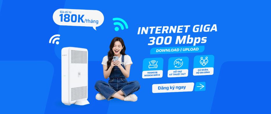 Lắp WiFi FPT chỉ từ 180k một tháng